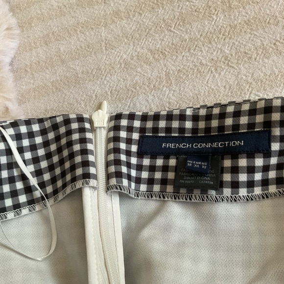 French Connection Gingham Tie-Back Minidress In size 12 - Picture 4 of 5